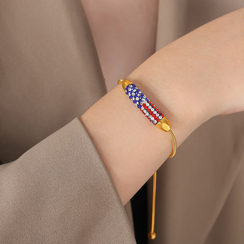 Wholesale Butterfly Heart Round Titanium Steel Bracelet